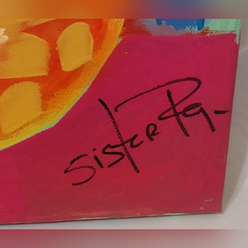 Sister Raya Signed Basket of Poppies Canvas Print - Picture 2 of 8